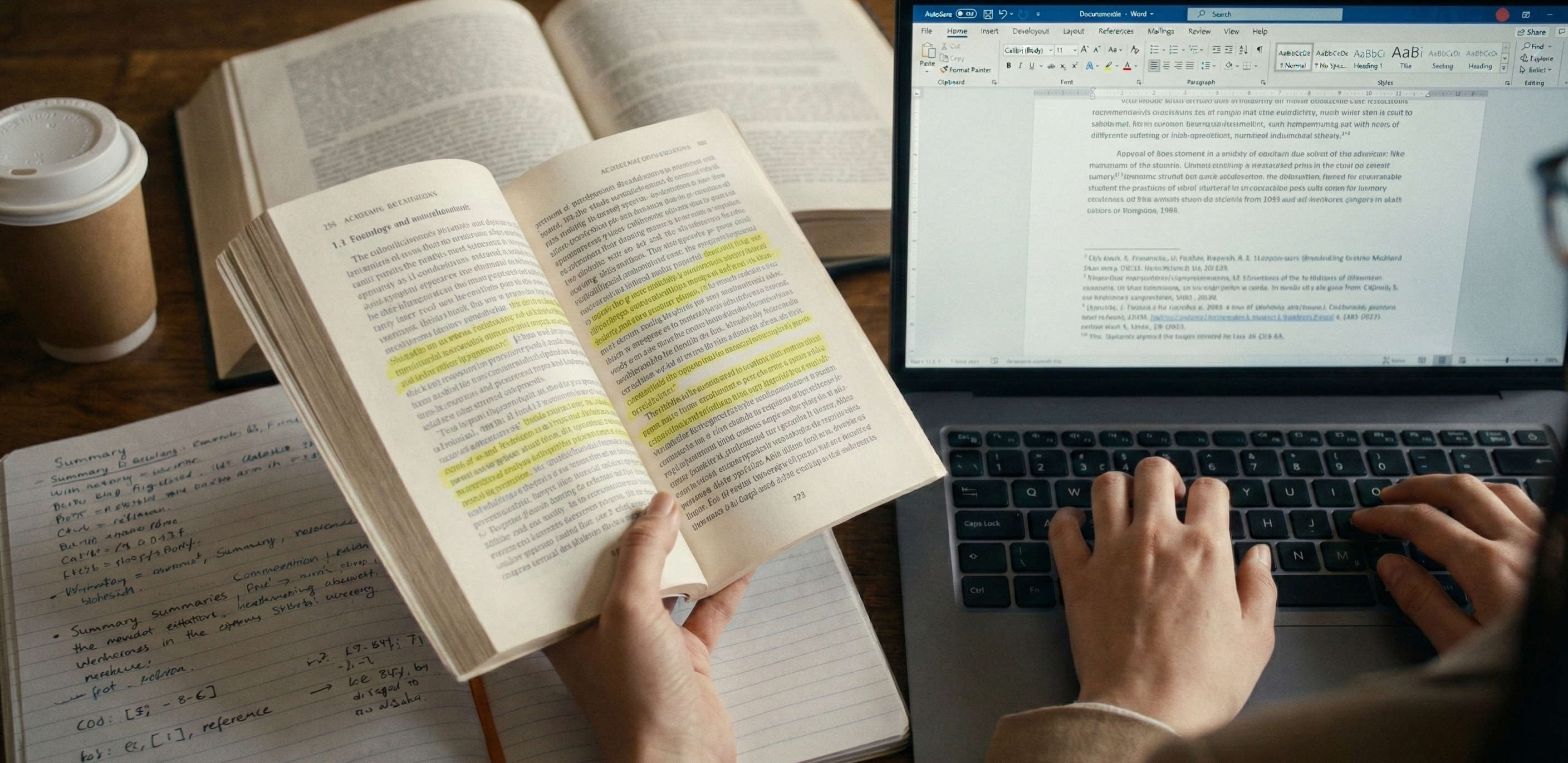 Иллюстрация процесса цитирования и работы с источниками