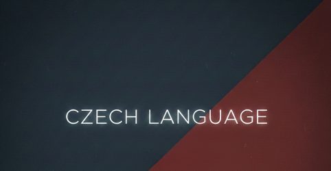 Надпись Чешский язык в цветах национального флага
